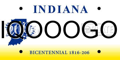 IQOOOGO Indiana License Plate