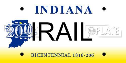 IRAIL Indiana License Plate