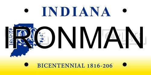 IRONMAN Indiana License Plate