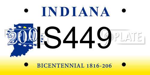 IS449 Indiana License Plate