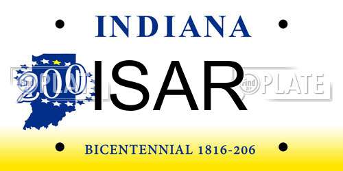 ISAR Indiana License Plate