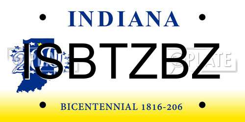 ISBTZBZ Indiana License Plate