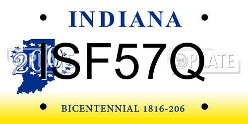ISF57Q Indiana License Plate