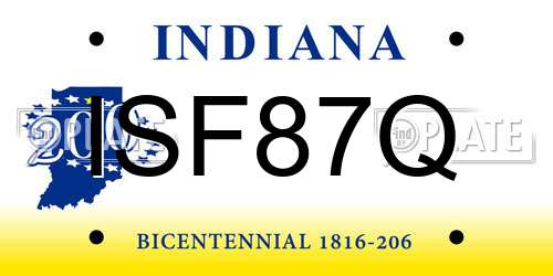 ISF87Q Indiana License Plate