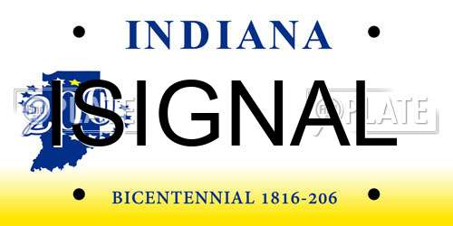ISIGNAL Indiana License Plate