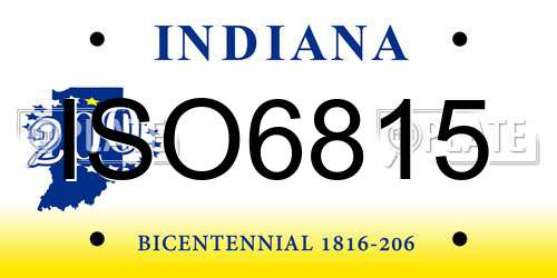 ISO6815 Indiana License Plate
