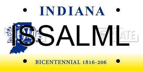ISSALML Indiana License Plate