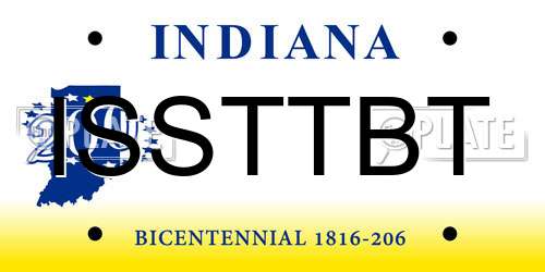 ISSTTBT Indiana License Plate