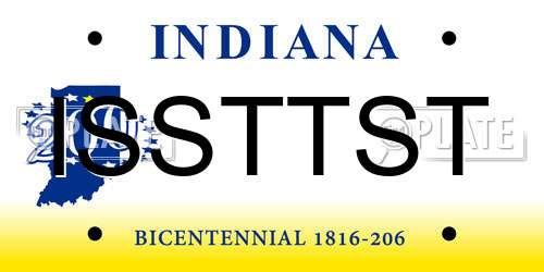 ISSTTST Indiana License Plate