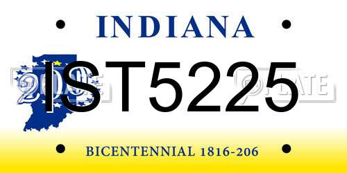 IST5225 Indiana License Plate