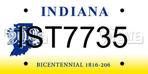 IST7735 Indiana License Plate