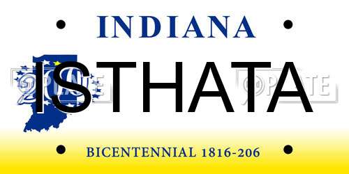 ISTHATA Indiana License Plate