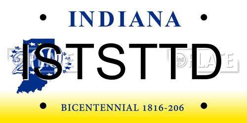 ISTSTTD Indiana License Plate
