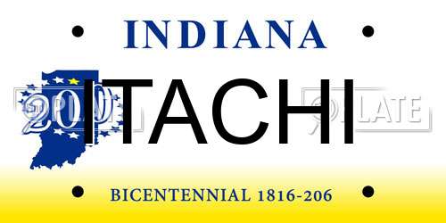 ITACHI Indiana License Plate