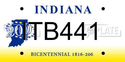 ITB441 Indiana License Plate