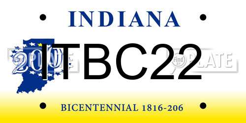 ITBC22 Indiana License Plate