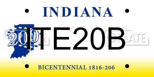ITE20B Indiana License Plate