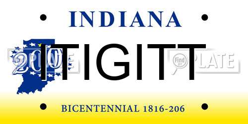 ITIGITT Indiana License Plate