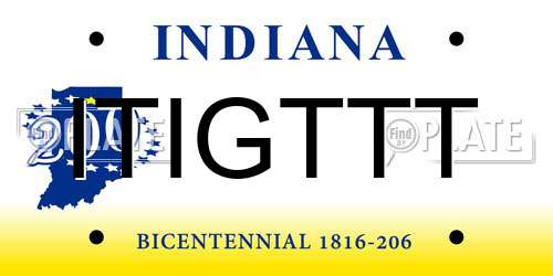 ITIGTTT Indiana License Plate