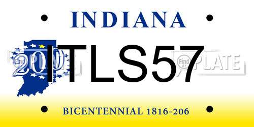 ITLS57 Indiana License Plate