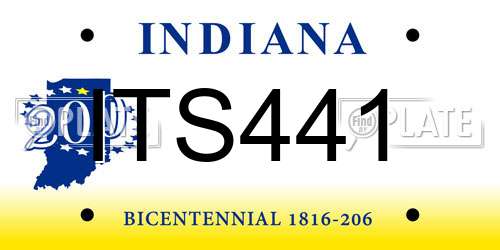 ITS441 Indiana License Plate