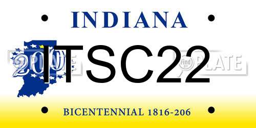 ITSC22 Indiana License Plate