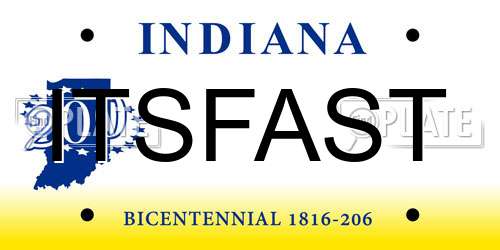 ITSFAST Indiana License Plate