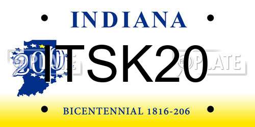 ITSK20 Indiana License Plate