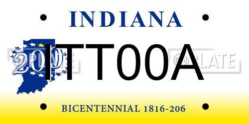 ITT00A Indiana License Plate