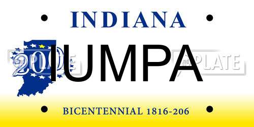 IUMPA Indiana License Plate