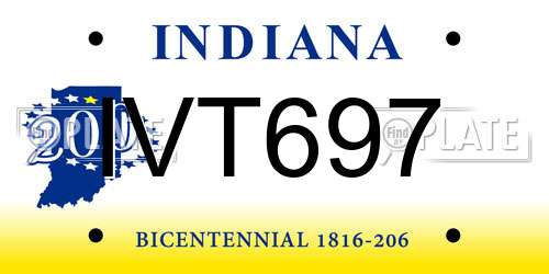 IVT697 Indiana License Plate
