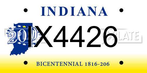 IX4426 Indiana License Plate