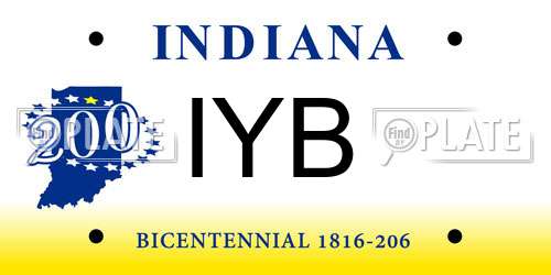 IYB Indiana License Plate