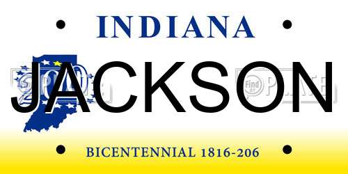 JACKSON Indiana License Plate
