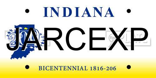 JARCEXP Indiana License Plate