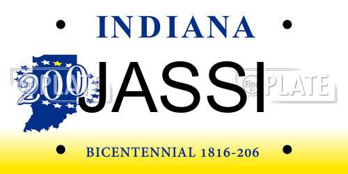 JASSI Indiana License Plate