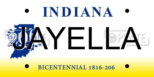JAYELLA Indiana License Plate