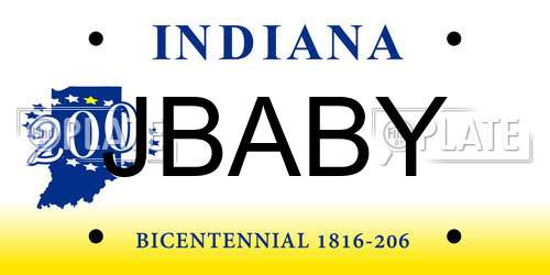 JBABY Indiana License Plate
