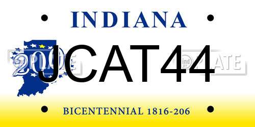 JCAT44 Indiana License Plate