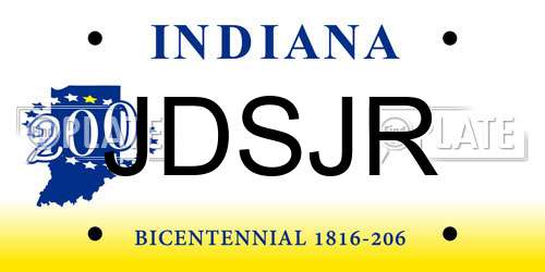 JDSJR Indiana License Plate