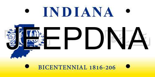 JEEPDNA Indiana License Plate