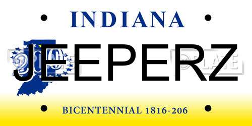 JEEPERZ Indiana License Plate