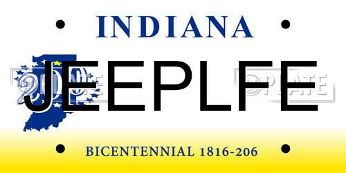 JEEPLFE Indiana License Plate