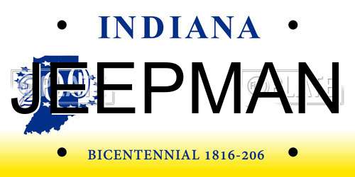 JEEPMAN Indiana License Plate