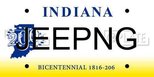 JEEPNG Indiana License Plate