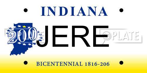 JERE Indiana License Plate