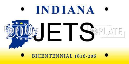 JETS Indiana License Plate