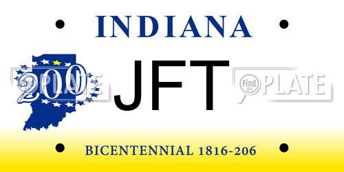 JFT Indiana License Plate