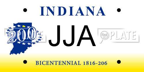 JJA Indiana License Plate