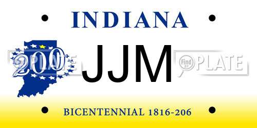 JJM Indiana License Plate